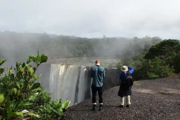 Tourist Capturing Kaieteur Falls